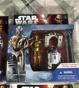Star Wars: The Force Awakens R2-D2 + C3PO Figure Set Hasbro 2015 #1 - with Case - Picture 1 of 2