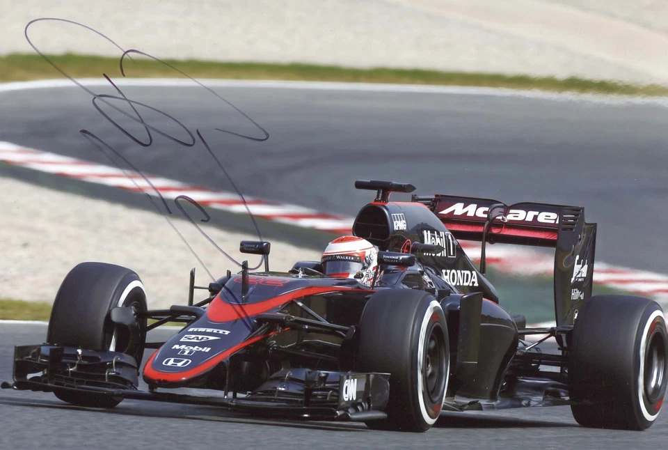 Jenson Button FORMULA ONE McLaren 2015 autograph, signed photo - Image 1 of 1