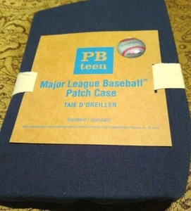 Pottery Barn Teen Navy Blue MLB Kollektion Kissen Patch Hülle Sham Neu in Verpackung - Bild 1 von 3