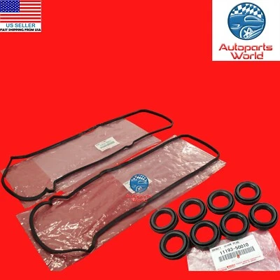 GENUINE TOYOTA V8 4RUNNER TUNDRA LX GS GX SC ENGINE VALVE COVER GASKET W/TUBES - Image 1 of 2