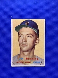 1957 Topps Jim Bunning #338  VG-EX Detroit Tigers  CR035