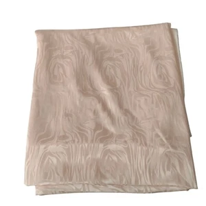 Peach Satin Jacquard Fabric 44" W x 2.5 Yds Zebra Stripe Tonal Vtg 80s - Picture 1 of 5