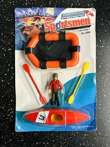 Vintage 1981 TootsieToy Sportsmen Set Kayak Raft Rare HTF Sealed New Original - Picture 1 of 2