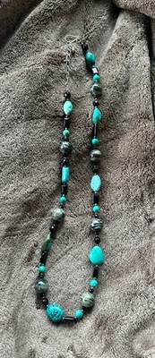 Jay King Sterling Silver 925 Turquoise Spinel Gemstone Necklace 24”  92g - Image 1 of 4