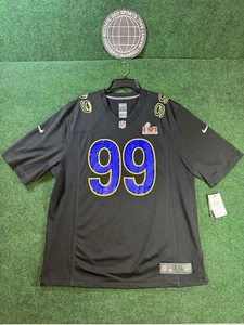 Aaron Donald LA Rams Herren 2XL Schwarz Super Bowl LVI Nike Game Trikot DEFEKT - Bild 1 von 13