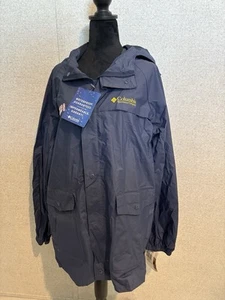 Columbia Ole Miss University of Mississippi Blue Waterproof Jacket Size L - Picture 1 of 5
