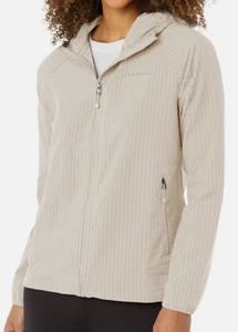 NWT EDDIE BAUER Women’s 2XL PUMICE TAN OFF THE GRID HOODED ZIP UP JACKET - Picture 1 of 15