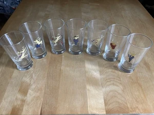 Set Of 7 Pottery Barn Reindeer Christmas 12 oz Tumblers Glasses Discontinued - Picture 1 of 6