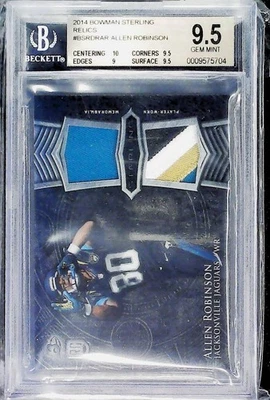 2014 Bowman Sterling Relics Allen Robinson BGS 9.5 Gem Mint SER:0009575704 - Image 1 of 2