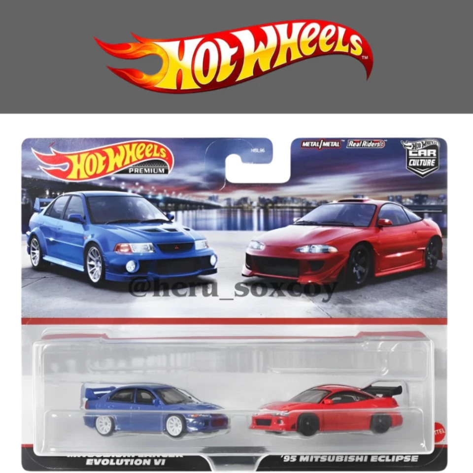 Hot Wheels Premium Car Culture Mitsubishi 2-Pack 2023 (en stock) New 95 Eclipse - Photo 1/4