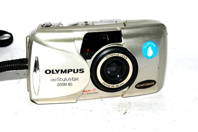 Olympus Stylus Epic Zoom 80 Deluxe 35mm Film Point and Shoot Camera - Image 1 of 4