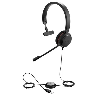 Jabra Evolve 20 USB C Headset - HSC016 - Mono Headset - Microphone Plug & Play - Image 1 of 4
