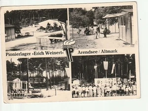 ARENDSEE /Altm....,Pionierlager " E. Weinert", 4 Ans. u.a. Fahnenappell...s/w AK - Picture 1 of 1