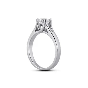2 1/2ct G SI1 runder natürlicher Diamant 950 Plat. Solitär Verlobungsring - Bild 1 von 3