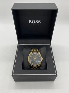 Boss Master Gold Plated Mens Watch with Original Box (PG141W) - Picture 1 of 17