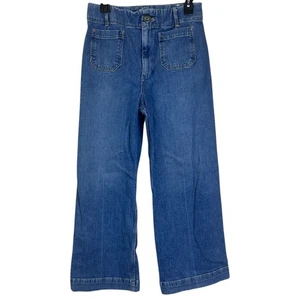 Pilcro Anthropologie The Skipper Straight Leg High Rise Jean Blue Women's 28 - Picture 1 of 8