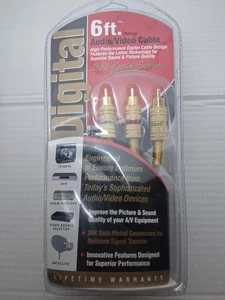 Digital 6Ft. High Performance 24K Gold Series Audio Video Cable ( New ) - Picture 1 of 6
