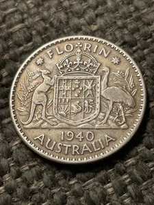 Silbermünze Florin (2 Schilling) Australien 1940 - Bild 1 von 2