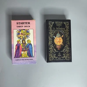 Vintage Starter Tarot 1988 and Russian Tarot of St. Petersburg set - Picture 1 of 5