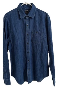 Camisa Todd Snyder Para Hombres Talla M Azul Denim Cuello Punta Manga Larga Abotonada $178 - Imagen 1 de 5