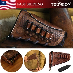 TOURBON Hunting Recoil Pad Shotgun Stock Cover Cheek Rest 12GA Ammo Holster US - Picture 1 of 24