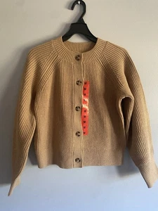 Cárdigan Suéter Bananna Repubulic Para Mujer Cuello Redondo Tostado Talla M Y2K Preppy - Imagen 1 de 16