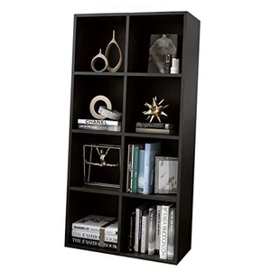 8-Cube Storage Shelf Bookcase - Wooden 4-Tier Floor Standing Open Bookshelf, - Picture 1 of 7