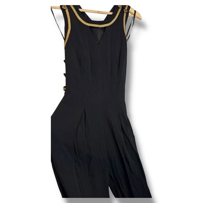 Mono Marinero Cache Para Mujer Talla 4 Negro Espalda Cruzada De Colección Hecho en EE. UU. Foto 1 de 4