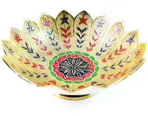 Brass Bowl Hand Engraved Indian Antique Vintage style solid deco High quality - Picture 1 of 1