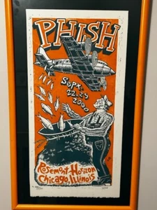 Phish Allstate Arena Rosemont IL 2000 Pollock Poster Framed MINT - Picture 1 of 5