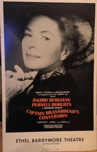 Ingrid Bergman Signed CAPTAIN BRASSHOUND'S CONVERSION Broadway Poster Windowcard - Picture 1 of 2