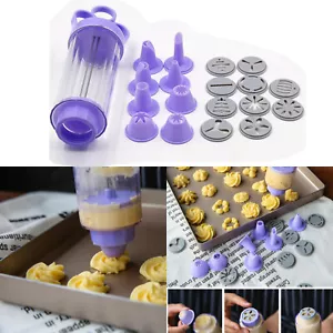 18X Kekspresse Gebäckpresse Set Keksmaschine für Making Cookies Plätzchenpresse - Bild 1 von 6