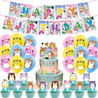 SQUISHMALLOWS Theme Balloons Cupcake Toppers Party Decorations Kids Birthday