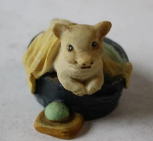Pig Figurine in a Bathtub Blanket Minatare Baby Pig Good Company Resin Figure - - Picture 1 of 1