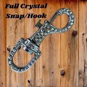 3 pouces crochet/fermoir pivotant en cristal complet avec cristaux transparents - Photo 1/4
