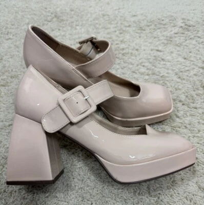 Tacones de plataforma gruesos de charol Madden Girl talla 7,5 Foto 1 de 4