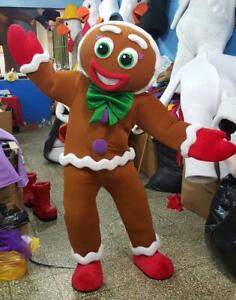 Gingerbread Men Christmas Mascot Costume Character Cosplay Halloween Party Event