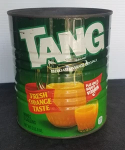 VTG Tang Orange Drink Mix Advertising Tin Metal Can 5lb Makes 5 Gallons NO LID - Picture 1 of 11