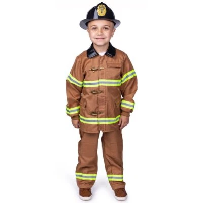 Disfraz de bombero Dress Up America para niños - Disfraz de bombero de juego de rol Foto 1 de 4