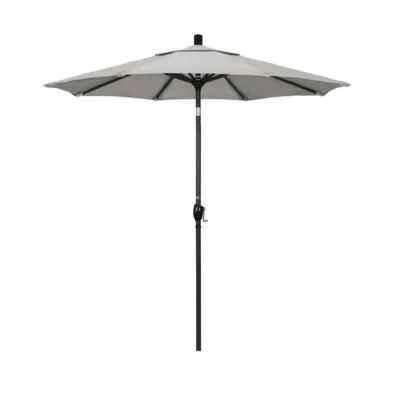 California Umbrella Market Umbrella Black/Sunbrella Granite Aluminum Ribs/Pole - Image 1 of 3