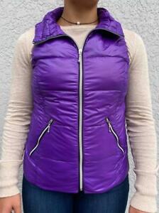 New With Tags Anorak Women’s Short Nylon Down Vest Amethyst (Purple) Sz XS S M L