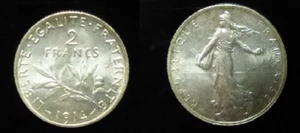 2 Franken 1914 Spl / UNC Silber Küste Spl UNC - Picture 1 of 1