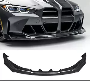 Carbon Fiber V Style Front Bumper Lip Splitter For 21-24 BMW G80 M3 G82 G83 M4 - Picture 1 of 23