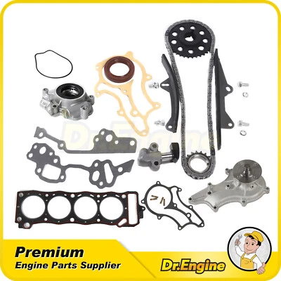 Kit de cadena de distribución Junta de cabezal de bomba de agua de aceite para camioneta Toyota 4Runner 85-95 2,4 L Foto 1 de 4