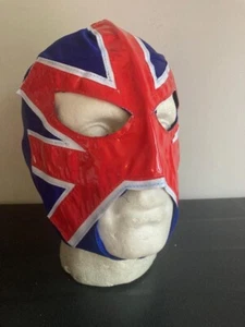 HOOLIGAN Mexican Wrestling Mask Union Jack Lucha Libre Fabric Luchador - Adult - Picture 1 of 6