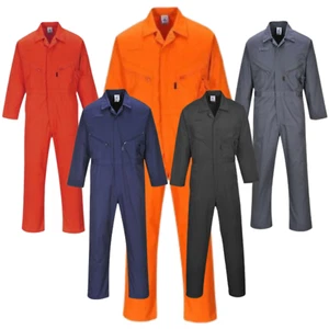 Portwest Mens Liverpool Zip Coveralls Overall Boiler Suit Safety Workerwear C813 - Picture 1 of 10