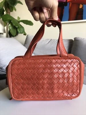 Bottega Veneta Rust Woven Zipped Handbag - Image 1 of 4
