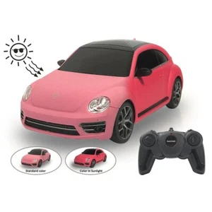 VW New Beetle 1:24 pink/rot 2,4GHz UV Photochromic Serie RC Modell für Kinder - Bild 1 von 18