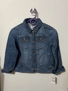Nueva con etiquetas Chaqueta de Jean para Niñas OSHKOSH B'gosh Mediana Azul Denim Botones Talla 12 - Imagen 1 de 6