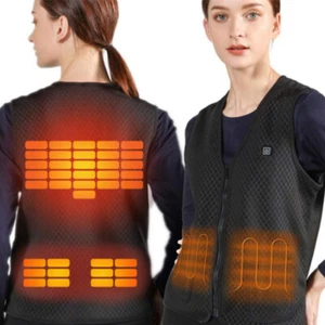 Heated Vest Warm Body Electric USB Men Women Heating Coat Jacket Clothing Winter - Picture 1 of 12